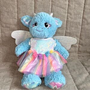 Build-A-Bear Workshop Enchanted Blue Dragon Plush Beary Fairy In Light Up Dress
